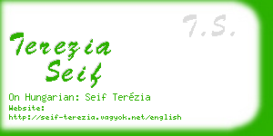 terezia seif business card